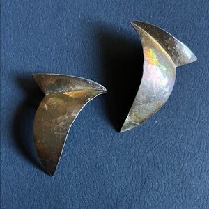 Artistic Curved Metal Earrings